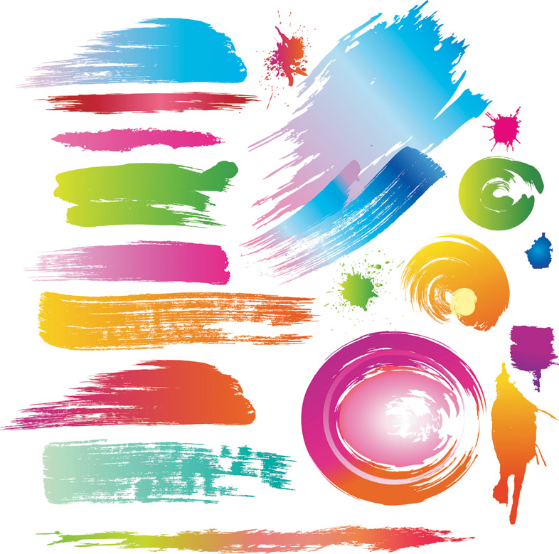 free vector Colorful black mark on the ink vector